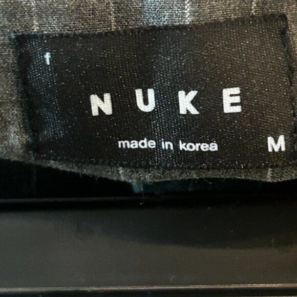 NWOT Super Soft Wide Leg Gray White Pinstripe Pants Trousers - Picture 6 of 6